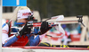 Mari Eder of Finland during zeroing before start of the women pursuit race of IBU Biathlon World Cup in Pokljuka, Slovenia. Women pursuit race of IBU Biathlon World cup 2018-2019 was held in Pokljuka, Slovenia, on Sunday, 9th of December 2018.
