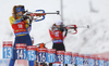 Mona Brorsson of Sweden during zeroing before start of the women pursuit race of IBU Biathlon World Cup in Pokljuka, Slovenia. Women pursuit race of IBU Biathlon World cup 2018-2019 was held in Pokljuka, Slovenia, on Sunday, 9th of December 2018.
