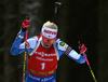 Kaisa Makarainen of Finland competes during the women pursuit race of IBU Biathlon World Cup in Pokljuka, Slovenia. Women pursuit race of IBU Biathlon World cup 2018-2019 was held in Pokljuka, Slovenia, on Sunday, 9th of December 2018.
