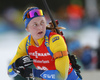 Emma Nilsson of Sweden competes during the women pursuit race of IBU Biathlon World Cup in Pokljuka, Slovenia. Women pursuit race of IBU Biathlon World cup 2018-2019 was held in Pokljuka, Slovenia, on Sunday, 9th of December 2018.
