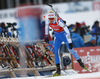 Mari Eder of Finland competes during the women pursuit race of IBU Biathlon World Cup in Pokljuka, Slovenia. Women pursuit race of IBU Biathlon World cup 2018-2019 was held in Pokljuka, Slovenia, on Sunday, 9th of December 2018.
