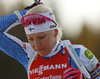 Kaisa Makarainen of Finland competes during the women pursuit race of IBU Biathlon World Cup in Pokljuka, Slovenia. Women pursuit race of IBU Biathlon World cup 2018-2019 was held in Pokljuka, Slovenia, on Sunday, 9th of December 2018.
