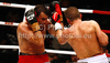 Denis Simcic of Slovenia and Istvan Varga of Romunia during WBF International boxing match. WBF International boxing match between Simcic and Varga was held on 4th of September 2010 in Stozice Arena in Ljubljana, Slovenia.
