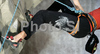 Charlotte Durif of France climbing during women finals of last IFSC Sport Climbing World cup of 2008 season. Final race of IFSC Sport Climbing World Cup of 2008 season was held in Kranj, Slovenia on 16th of November 2008. 
