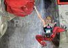 Mina Markovic of Slovenia climbing during women finals of last IFSC Sport Climbing World cup of 2008 season. Final race of IFSC Sport Climbing World Cup of 2008 season was held in Kranj, Slovenia on 16th of November 2008. 
