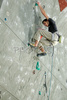 Flavien Guerimand of France climbing during men finals of last IFSC Sport Climbing World cup of 2008 season. Final race of IFSC Sport Climbing World Cup of 2008 season was held in Kranj, Slovenia on 16th of November 2008. 
