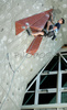Winner Klemen Becan of Slovenia climbing during men finals of last IFSC Sport Climbing World cup of 2008 season. Final race of IFSC Sport Climbing World Cup of 2008 season was held in Kranj, Slovenia on 16th of November 2008. 
