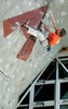 Second placed Jorg Verhoeven of Netherland climbing during men finals of last IFSC Sport Climbing World cup of 2008 season. Final race of IFSC Sport Climbing World Cup of 2008 season was held in Kranj, Slovenia on 16th of November 2008. 
