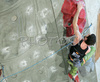Third placed Patxi Usobiaga Lakunza of Spain climbing during men finals of last IFSC Sport Climbing World cup of 2008 season. Final race of IFSC Sport Climbing World Cup of 2008 season was held in Kranj, Slovenia on 16th of November 2008. 

