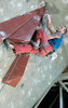 Tomas Mrazek of Czech climbing during men finals of last IFSC Sport Climbing World cup of 2008 season. Final race of IFSC Sport Climbing World Cup of 2008 season was held in Kranj, Slovenia on 16th of November 2008. 
