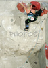 Natalija Gros of Slovenia climbing during women finals of last IFSC Sport Climbing World cup of 2008 season. Final race of IFSC Sport Climbing World Cup of 2008 season was held in Kranj, Slovenia on 16th of November 2008. 
