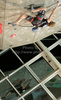 Third placed Jakob Schubert of Austria climbing during men finals of last IFSC Sport Climbing World cup of 2009 season. Final race of IFSC Sport Climbing World Cup of 2009 season was held in Kranj, Slovenia on 15th of November 2009. 
