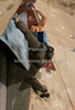 Yuka Kobayashi of Japan climbing during women finals of last IFSC Sport Climbing World cup of 2009 season. Final race of IFSC Sport Climbing World Cup of 2009 season was held in Kranj, Slovenia on 15th of November 2009. 

