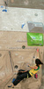 Jain Kim of Korea climbing during women finals of last IFSC Sport Climbing World cup of 2009 season. Final race of IFSC Sport Climbing World Cup of 2009 season was held in Kranj, Slovenia on 15th of November 2009. 
