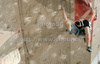 Magnus Midtboe of Norway climbing during men finals of last IFSC Sport Climbing World cup of 2009 season. Final race of IFSC Sport Climbing World Cup of 2009 season was held in Kranj, Slovenia on 15th of November 2009. 
