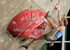 Mikhail Chernikov of Russia climbing during men finals of last IFSC Sport Climbing World cup of 2009 season. Final race of IFSC Sport Climbing World Cup of 2009 season was held in Kranj, Slovenia on 15th of November 2009. 
