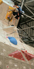 Second placed Sachi Amma of Japan climbing during men finals of last IFSC Sport Climbing World cup of 2009 season. Final race of IFSC Sport Climbing World Cup of 2009 season was held in Kranj, Slovenia on 15th of November 2009. 
