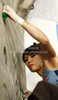 Yuka Kobayashi of Japan during women finals of last IFSC Sport Climbing World cup of 2010 season. Final race of IFSC Sport Climbing World Cup of 2010 season was held in Kranj, Slovenia on 14th of November 2010.
