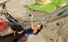 Akiyo Noguchi of Japan during women finals of last IFSC Sport Climbing World cup of 2010 season. Final race of IFSC Sport Climbing World Cup of 2010 season was held in Kranj, Slovenia on 14th of November 2010.
