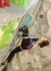 Akiyo Noguchi of Japan during women finals of last IFSC Sport Climbing World cup of 2010 season. Final race of IFSC Sport Climbing World Cup of 2010 season was held in Kranj, Slovenia on 14th of November 2010.
