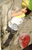 Jain Kim of Korea during women finals of last IFSC Sport Climbing World cup of 2010 season. Final race of IFSC Sport Climbing World Cup of 2010 season was held in Kranj, Slovenia on 14th of November 2010.
