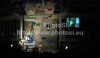 Climbing wall with both men and women final routes during men finals of IFSC Sport Climbing World cup 2011. Finals of IFSC Sport Climbing World Cup 2011 were held in Kranj, Slovenia on 20th of November 2011.
