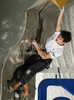 Romain Desgranges of France during men finals of IFSC Sport Climbing World cup 2011. Finals of IFSC Sport Climbing World Cup 2011 were held in Kranj, Slovenia on 20th of November 2011.
