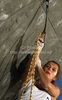 Charlotte Durif of France during women finals of IFSC Sport Climbing World cup 2011. Finals of IFSC Sport Climbing World Cup 2011 were held in Kranj, Slovenia on 20th of November 2011.
