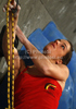 Mathilde Brumagne of Belgium during women finals of IFSC Sport Climbing World cup 2011. Finals of IFSC Sport Climbing World Cup 2011 were held in Kranj, Slovenia on 20th of November 2011.
