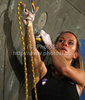 Maja Vidmar of Slovenia during women finals of IFSC Sport Climbing World cup 2011. Finals of IFSC Sport Climbing World Cup 2011 were held in Kranj, Slovenia on 20th of November 2011.
