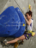 Winner Jain Kim of Korea during women finals of IFSC Sport Climbing World cup 2011. Finals of IFSC Sport Climbing World Cup 2011 were held in Kranj, Slovenia on 20th of November 2011.
