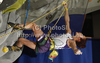 Winner Jain Kim of Korea during women finals of IFSC Sport Climbing World cup 2011. Finals of IFSC Sport Climbing World Cup 2011 were held in Kranj, Slovenia on 20th of November 2011.
