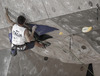 Stefano Ghisolfi of Italy climbing during finals of IFSC Climbing World cup in Kranj, Slovenia. IFSC Climbing World cup finals were held in Zlato Polje Arena in Kranj, Slovenia, on Sunday, 16th of November 2014.
