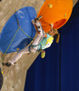 Maja Vidmar of Slovenia climbing during finals of IFSC Climbing World cup in Kranj, Slovenia. IFSC Climbing World cup finals were held in Zlato Polje Arena in Kranj, Slovenia, on Sunday, 16th of November 2014.
