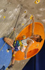 Second placed Jain Kim of Korea climbing during finals of IFSC Climbing World cup in Kranj, Slovenia. IFSC Climbing World cup finals were held in Zlato Polje Arena in Kranj, Slovenia, on Sunday, 16th of November 2014.
