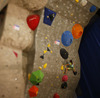 Winner Mina Markovic of Slovenia climbing during finals of IFSC Climbing World cup in Kranj, Slovenia. IFSC Climbing World cup finals were held in Zlato Polje Arena in Kranj, Slovenia, on Sunday, 16th of November 2014.
