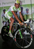 Gregor Gazvoda with chrono bike at presentation of cycling team Perutnina Ptuj for season 2008 was held in Grand hotel Primus, Terme Ptuj on 30th of January, 2008
