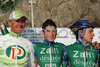 From L to R: second placed Matija Kvasina of Perutnina Ptuj, winner Manuele Boaro of Zalf Desiree Fior and third placed Gianluca Brambilla of Zalf Desiree Fior at road race for 32. Trophy of the union of the slovene sports clubs in Italy (32. trofeja ZSSDI). The race was 139 km long and was held on 2nd of March, 2008 in Longera at Trieste, Italy.
