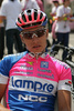 Simon Spilak (Slovenia) of Lampre at starting area of 13th stage of Giro d Italia, from Modena to Cittadella (177 km). 13th stage was held on 23rd of May 2008.
