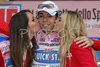 Giovanni Visconti (Italy) of Quickstep in pink jersey as the best in general classification of 13th stage of Giro d Italia, from Modena to Cittadella (177 km). 13th stage was held on 23rd of May 2008.
