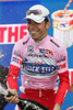 Giovanni Visconti (Italy) of Quickstep in pink jersey as the best in general classification of 13th stage of Giro d Italia, from Modena to Cittadella (177 km). 13th stage was held on 23rd of May 2008.
