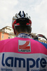Simon Spilak (Slovenia) of Lampre at starting area of 14th stage of Giro d Italia, from Verona to Alpe di Pampeago / Val di Fiemme (193 km). 14th stage was held on 24th of May 2008.
