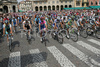 Peloton starts 14th stage of Giro d Italia, from Verona to Alpe di Pampeago / Val di Fiemme (193 km). 14th stage was held on 24th of May 2008.
