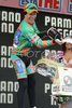 Winner of the stage Emanuele Sella (Italy) of CSF Group Navigare at podium of 15th stage of Giro d Italia, from Arabba to Passo Fedaia / Marmolada - Dolomiti Stars (153 km). 15th stage was held on 25th of May 2008.
