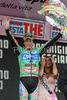 Winner of the stage Emanuele Sella (Italy) of CSF Group Navigare at podium of 15th stage of Giro d Italia, from Arabba to Passo Fedaia / Marmolada - Dolomiti Stars (153 km). 15th stage was held on 25th of May 2008.
