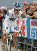 Jussi Veikkanen (Finland) of Francaise Des Jeux at individual mountain chronometre of 16th stage of Giro d Italia, from San Vigilio di Marebbe to Plan de Corones. 16th stage was held on 26th of May 2008.
