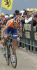 Denis Menchov (Russia) of Rabobank at individual mountain chronometre of 16th stage of Giro d Italia, from San Vigilio di Marebbe to Plan de Corones. 16th stage was held on 26th of May 2008.
