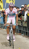 Alberto Contador Velasco (Spain) of Astana at individual mountain chronometre of 16th stage of Giro d Italia, from San Vigilio di Marebbe to Plan de Corones. 16th stage was held on 26th of May 2008.
