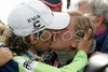Winner Franco Pellizotti (Italy) of Liquigas kissing his wife at individual mountain chronometre of 16th stage of Giro d Italia, from San Vigilio di Marebbe to Plan de Corones. 16th stage was held on 26th of May 2008.
