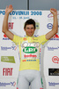 Winner Claudio Cucinotta of Italia (LPR Brakes) in the yellow jersey as the best in general classification of the 1st stage from Ljubljana to Postojna (161 km) of the 15th Tour de Slovenie. The race was held on 11th of June, 2008.
